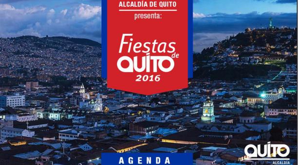 Afiche oficial de la agenda de eventos de las Fiestas de Quito