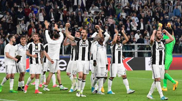 La Juventus celebra su victoria 2-1 ante AS Mónaco. Foto: AFP