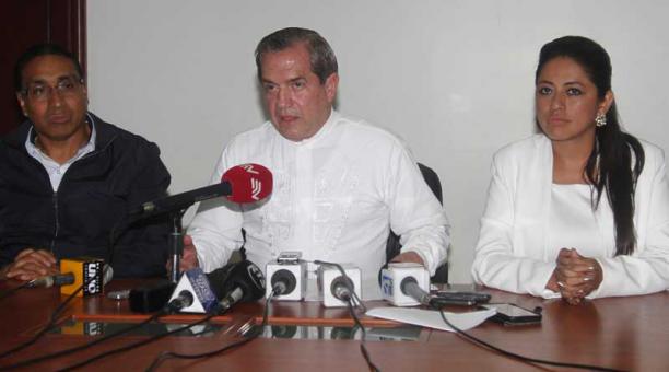 Virgilio Hernández, Ricardo Patiño y Paola Pabón dijeron: ‘No va más’, hasta aquí sigo con el Gobierno. Foto: Enrique Pesantes / ÚN