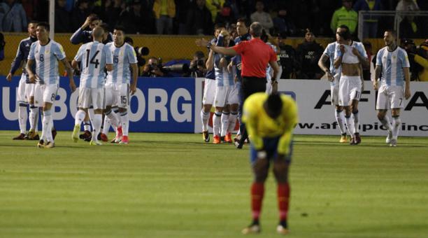 Argentina visitó a Ecuador en la última jornada de las eliminatorias sudamericanas al Mundial Rusia 2018 la noche del 10 de octubre del 2017. Foto: Patricio Terán / ÚN