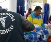Para atender esta emergencia fueron desplazadas 14 ambulancias de diferentes entidades, 10 patrulleros, 4 vehículos de los bomberos de Otavalo e Ibarra. Cortesía: Coordinación Zonal de Imbabura.