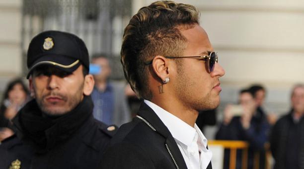 Neymar acudió a la Corte de Madrid en febrero  pasado. Foto: AFP