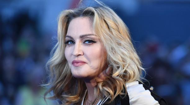 Madonna, cantante estadounidense, durante la presentación de una pelicula en Estados Unidos. Foto: AFP