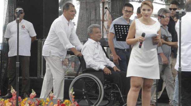 El presidente Rafael Correa celebró ayer, domingo 15 de enero del 2017, su décimo y último año en el poder en plena campaña electoral