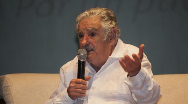 José Mujica estuvo presente en conversatorio con jóvenes en el Centro Cívico de Guayaquil en el 2016. Foto: Archivo