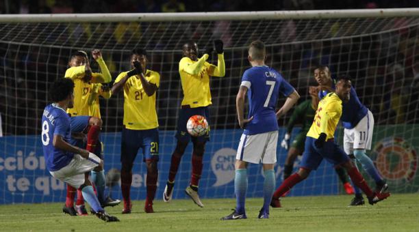 Brasil se impuso a Ecuador en el Sudamericano Sub 20 celebrado en Riobamba. Foto: Vicente Costales / ÚN