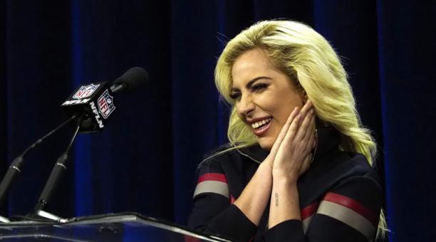 Lady Gaga durante una rueda de prensa de presentación del Super Bowl. Foto: EFE