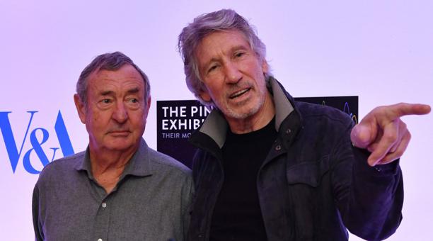 Los miembros de la banda Pink Floyd:  Nick Mason (izq) and Roger Waters (der.) Foto: AFP