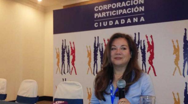 Ruth Hidalgo, de Participación Ciudadana, divulgó los resultados del conteo rápido a las 21:00. Foto: ÚN