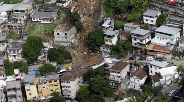 Vista aérea de la favela Morro dos Prazeres. Foto: Archivo