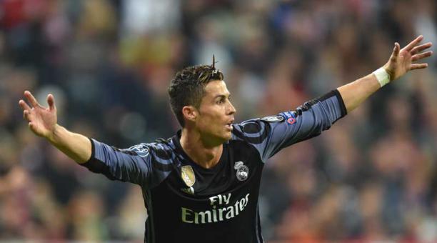 Cristiano Ronaldo celebra uno de sus goles anotado ante el Bayern de Múnich. Foto: AFP