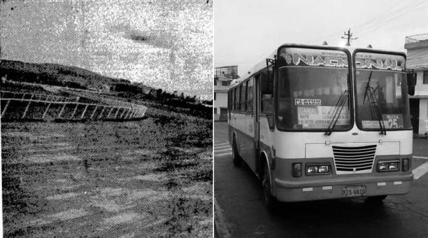 A la izquierda la fotografía de archivo de una parte de la pista del hipódromo en 1950 y en la otra imagen en 1977 cuando se contruyó el CCI y dejó de funcionar la pista. Fotos: Archivo EL COMERCIO y Facebook Curiosidades del Ecuador