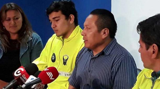 La noche del domingo 30 de abril del 2017, Anthony Zambrano fue entregado a sus padres en Quito. Cortesía / Dinased