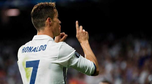 Cristiano Ronaldo, delantero del Real Madrid anotó un triplete ante Atlético Madrid. Foto: AFP