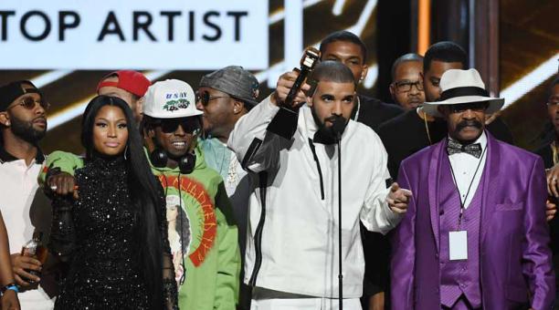 Drake rompió un récord: se convirtió en el artista más premiado en una gala de los Billboard. Foto: AFP