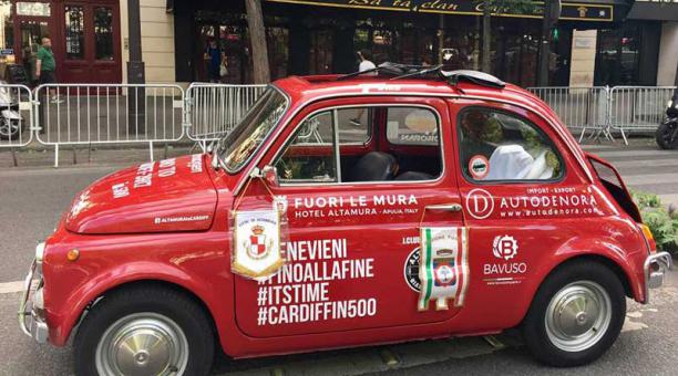 En este Fiat 500 recorrieron más de 3000 kilómetros. Foto: Facebook