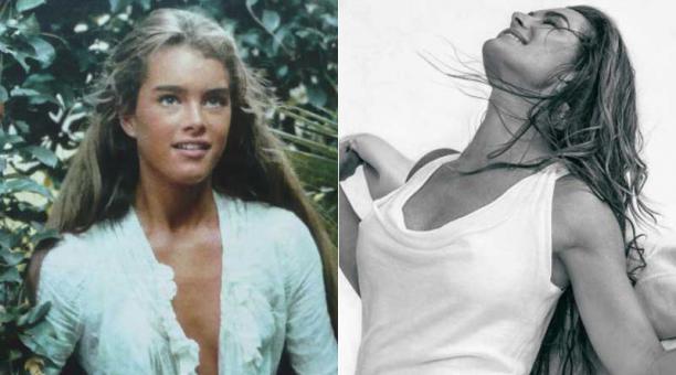 Brooke Shields posa en dos fotografías. La primera de 1980 y la segunda de 2017. Fotos / IMDB