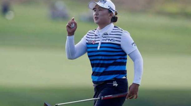 Amy Yang durante el torneo femenino Open Championship at Trump National Golf Club en New Jersey. EE.UU. Foto: Matt Sullivan/ AFP