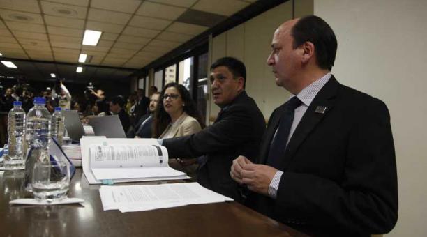 Carlos Baca durante la audiencia de formulacion de cargos al excontralor Carlos Polit. Foto: Patricio teràn / ÚN