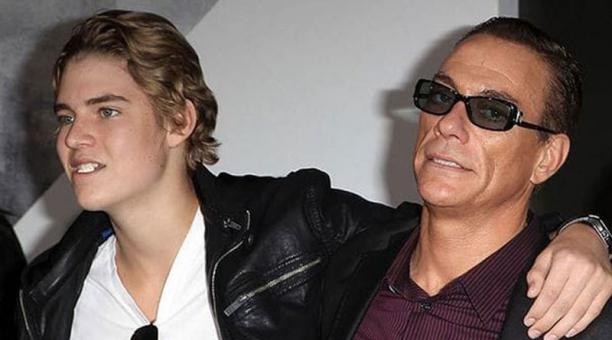 Nicholas van Varenberg junto a su padre, el célebre actor Jean-Claude van Damme. Foto: Tomada de Infobae