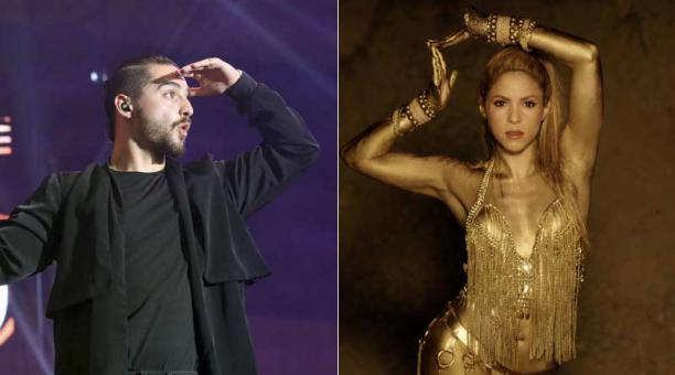 Shakira y Maluma les siguen en nominaciones, con cinco cada uno, los puertorriqueños Luis Fonsi, Daddy Yankee, Nicky Jam. Foto: EFE
