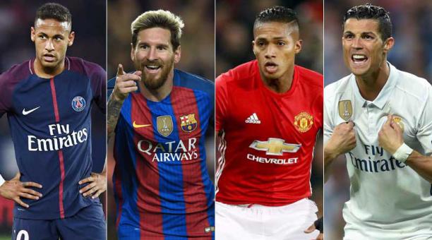 Neymar, Messi, Valencia y Ronaldo, estos rostros los verá en la UEFA Champions League. Foto: Agencias