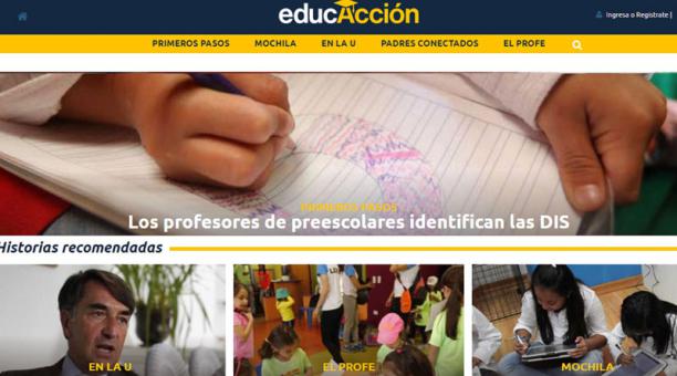 El proyecto digital de educación del grupo el comercio está  ya en la plataforma. www.educaccion.ec