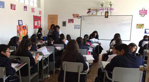 Los alumnos ya usan 18 aulas de la antigua escuela Sta. Mariana de Jesús. Foto: Ana Guerrero / ÚN