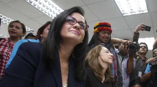 Marcela Aguiñaga en la Corte Constitucional. Foto: Archivo / ÚN