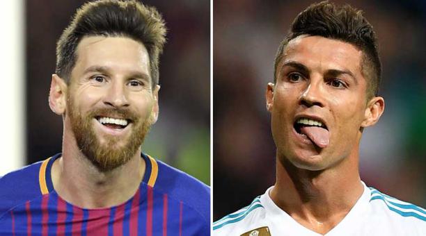 Lionel Messi (izq.) es por el momento el jugador más galardonado en escala internacional por delante de Cristiano Ronaldo. Foto: AFP