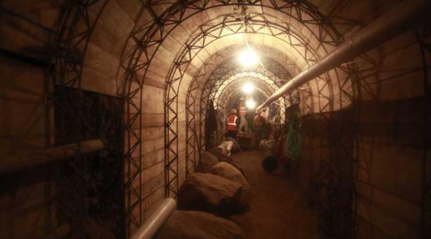 El túnel tiene una longitud de 2, 4 kilómetros que van desde el mercado de Tumbaco y desemboca en el Río San Pedro. Foto: Paúl Rivas / ÚN
