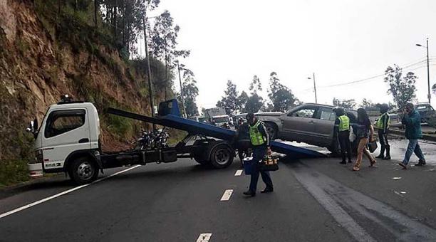 En Quito ayer, 6 de febrero, se presentaron al menos siete accidentes de tránsito. Foto: cortesía AMT