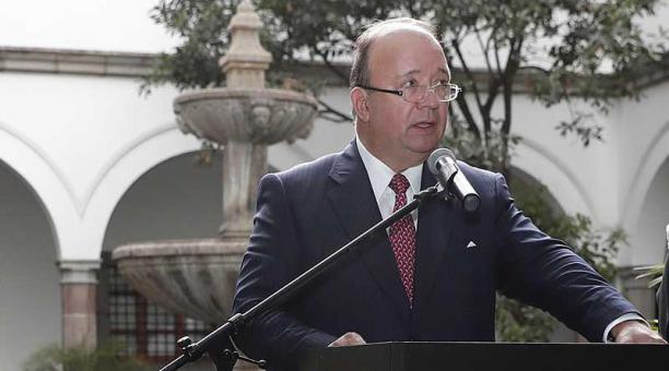 Luis Carlos Villegas, ministro de Defensa de Colombia, hizo el anuncio de la detención. Foto: EFE