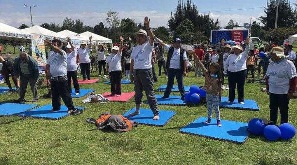 La práctica de yoga se desarrollará todos los días sábados. Foto: cortesía Municipio de Quito