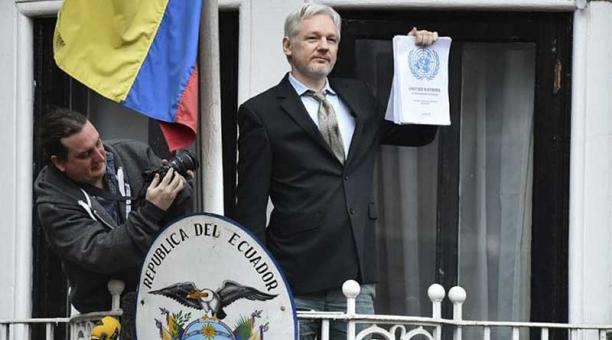 Julian Assange se refugia en la embajada ecuatoriana en Londres (Reino Unido), desde 2012. Foto: archivo/AFP