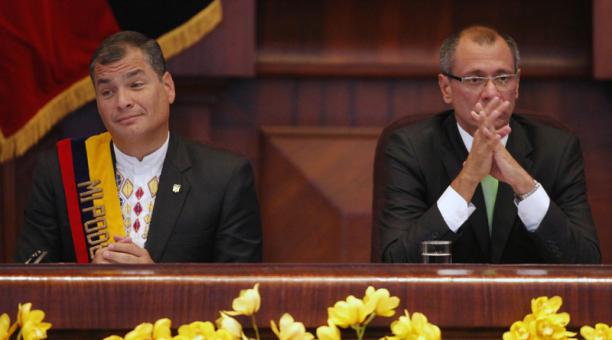 Rafael Correa y Jorge Glas ya no contarán con seguridad oficial. Foto: Archivo
