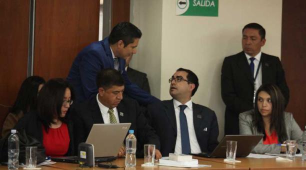 La audiencia de vinculación contra Rafael Correa se realizó este lunes 18 de junio del 2018. Foto: Julio Estrella / ÚN