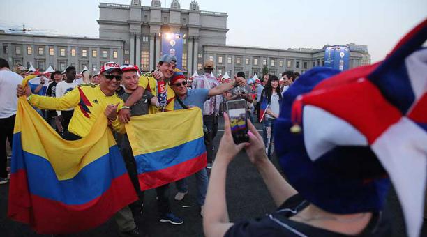 Más de 11 000 colombianos salieron de su país a apoyar a la selección en la Copa del Mundo. Foto: EFE