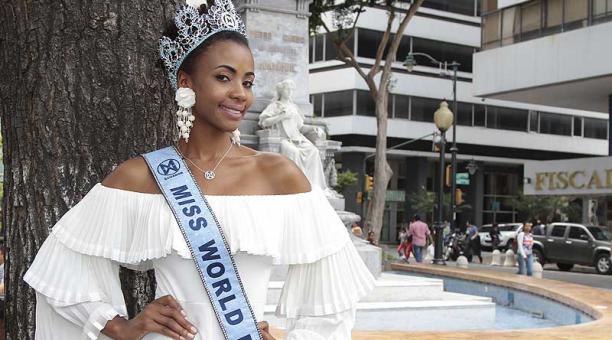 La imbabureña representará al país en el Miss Mundo; será la primera afroecuatoriana en el certamen. Foto: Mario Faustos / ÚN