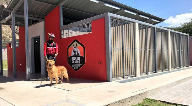 La nueva casa de la Unidad Canina está ubicada junto al Kartódromo de San Antonio de Pichincha. Foto: cortesía Bomberos Quito