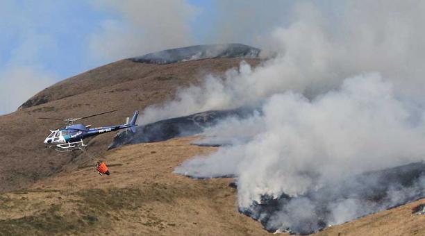 En el incendio del cerro Atacazo se consumieron un total de 839,58 hectáreas. Foto: Eduardo Terán / ÚN