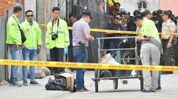 Los restos fueron encontrados en el Guasmo Sur. Se cayeron de un triciclo. Foto: cortesía Policía Nacional