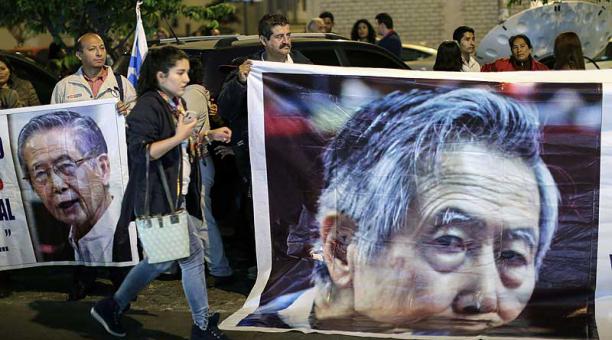 Simpatizantes respaldan a Fujimori desde el miércoles 3 de octubre del 2018. Foto: AFP