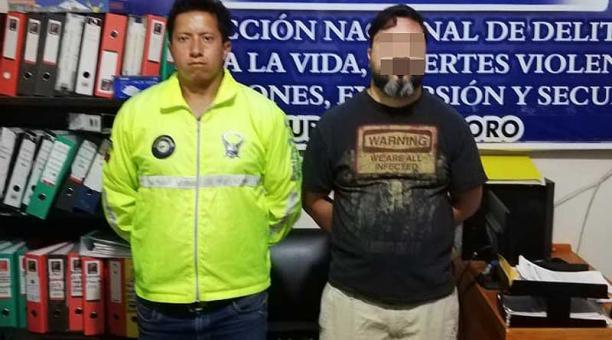 El detenido fue traído a Quito para su extradición. Foto: cortesía Policía
