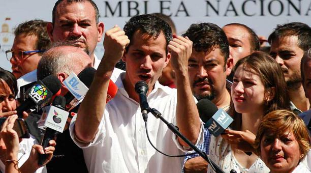 Juan Guaidó, presidente de la Asamblea de Venezuela, fue detenido el domingo 13 de enero del 2019 durante casi una hora por el servicio de inteligencia del país. Foto: EFE