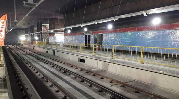 La estación Jipijapa será pintada de color celeste. Foto: cortesía Metro de Quito