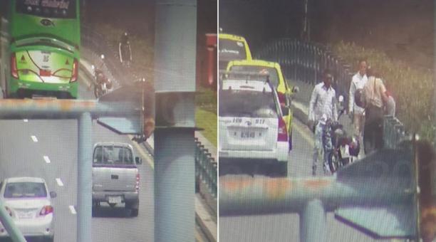 El joven llegó al lugar, parqueó su motocicleta junto a las barandas del puente y trató de quitarse la vida, informó la Policía. Fotos: cortesía