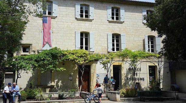 Imagen de la oficina de turismo de Avignon, en el sur de Francia. El expresidente Barack Obama y ​​su familia visitan la ciudad durante sus vacaciones. Foto: AFP