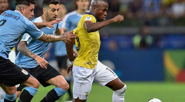 Énner Valencia será el atacante titular en el partido de la Selección esta noche en la Copa América de Brasil. Foto: AFP
