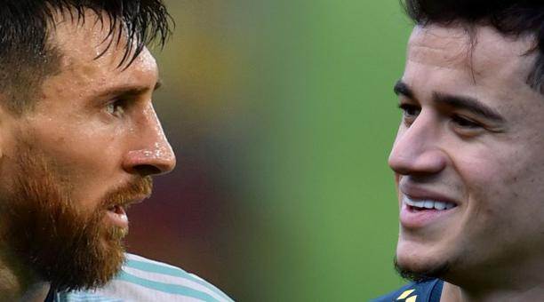 El astro argentino Lionel Messi será el referente ante el equipo de Philippe Coutinho, de Brasil. Foto: AFP y EFE